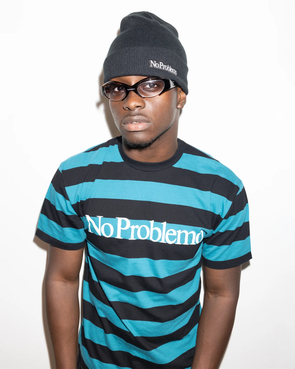 No Problemo Stripe SS Tee / multi
