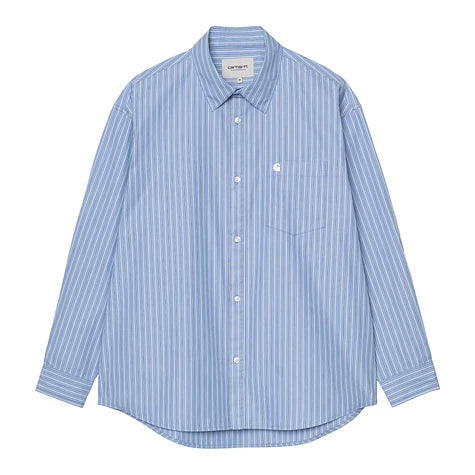 L/S Keene Shirt Cotton / CARHARTT WIP / Keene Stripe, Curacao