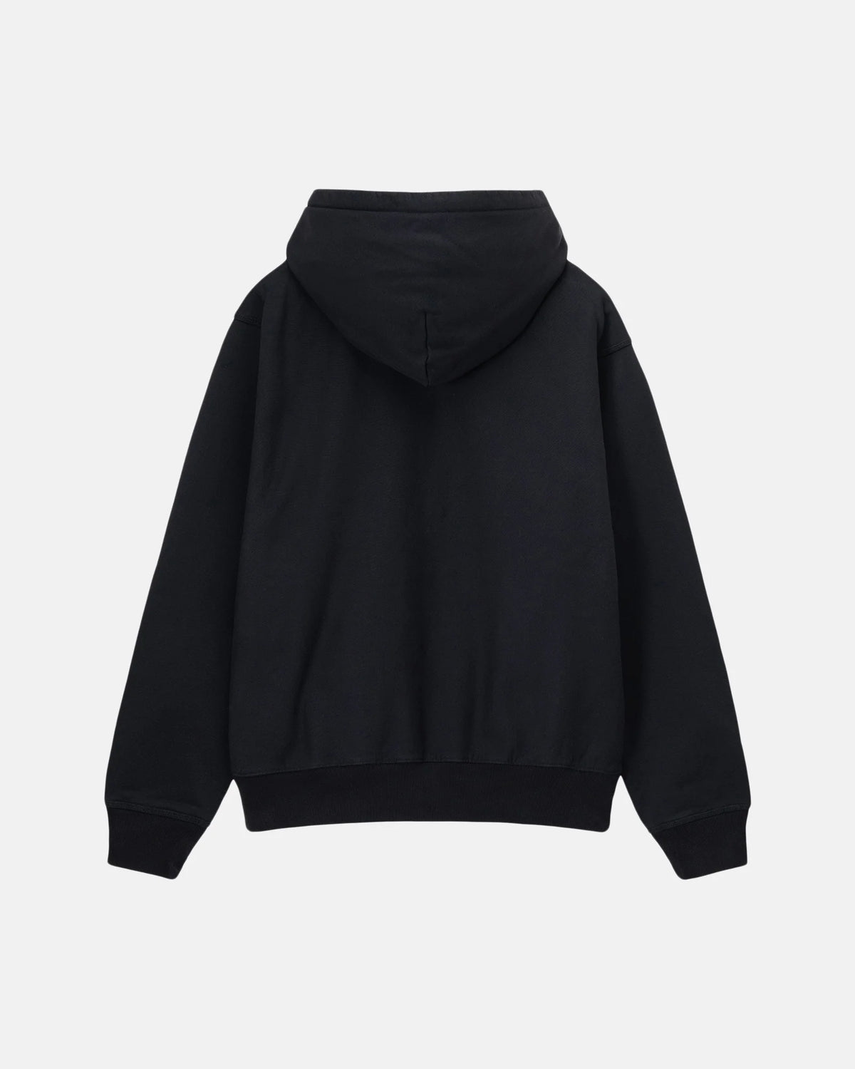 STOCK LOGO ZIP HOODIE / STUSSY / BLACK