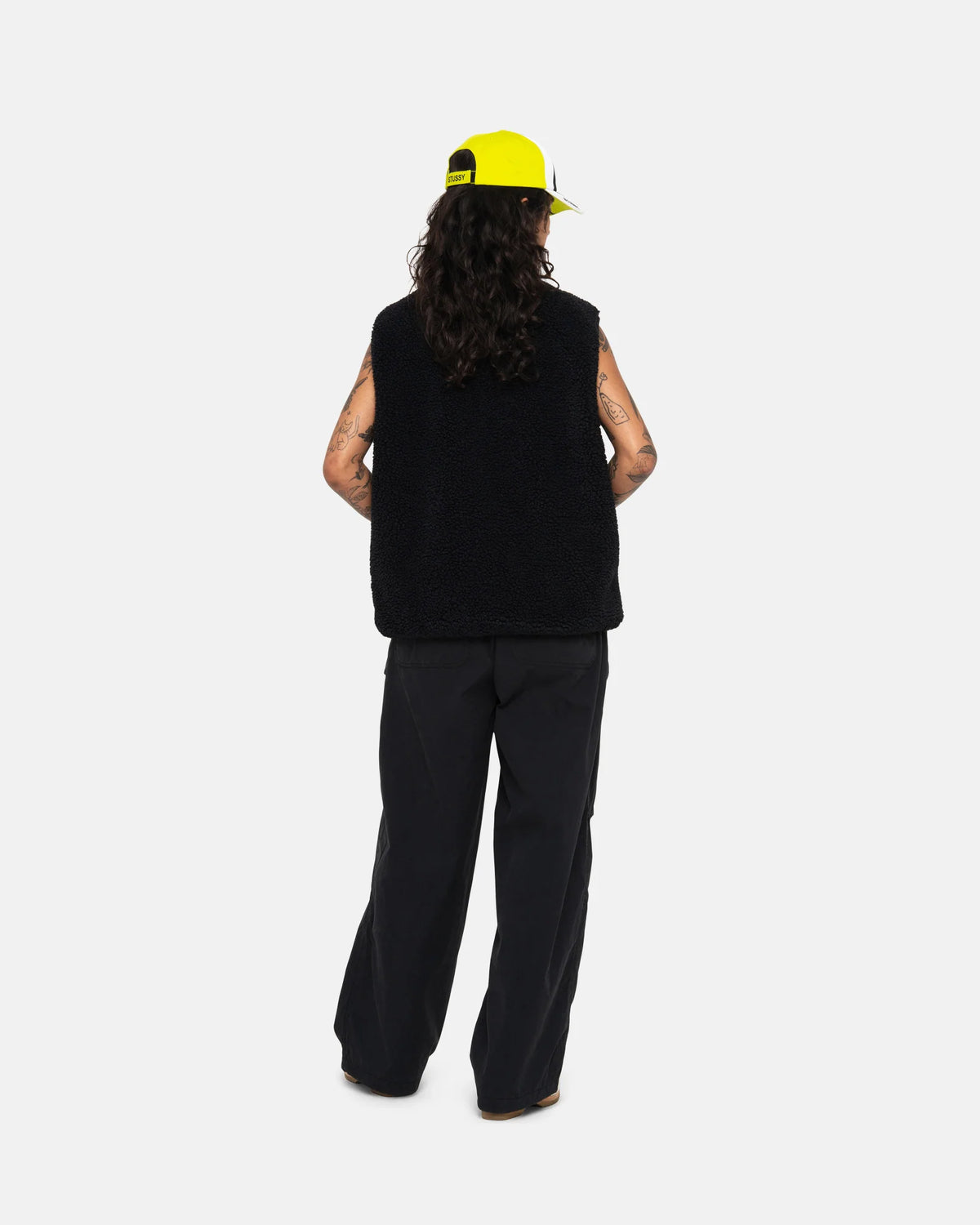 SHERPA REVERSIBLE VEST /STUSSY/ BLACK