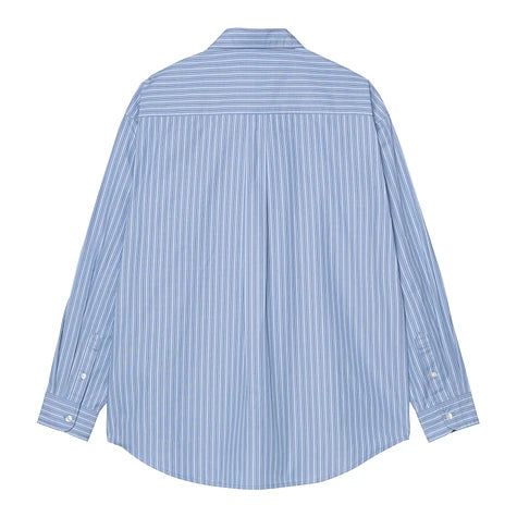 L/S Keene Shirt Cotton / CARHARTT WIP / Keene Stripe, Curacao