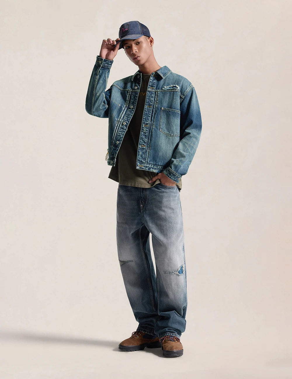 Pink Daicock Denim Jacket / EVISU