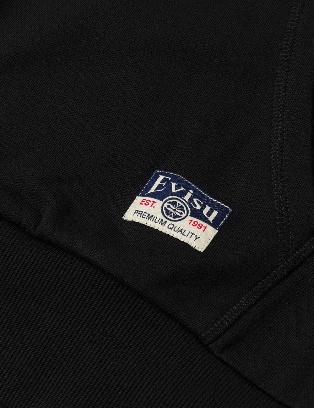 Seagull Print Relax Fit Hoodie / EVISU / BLACK