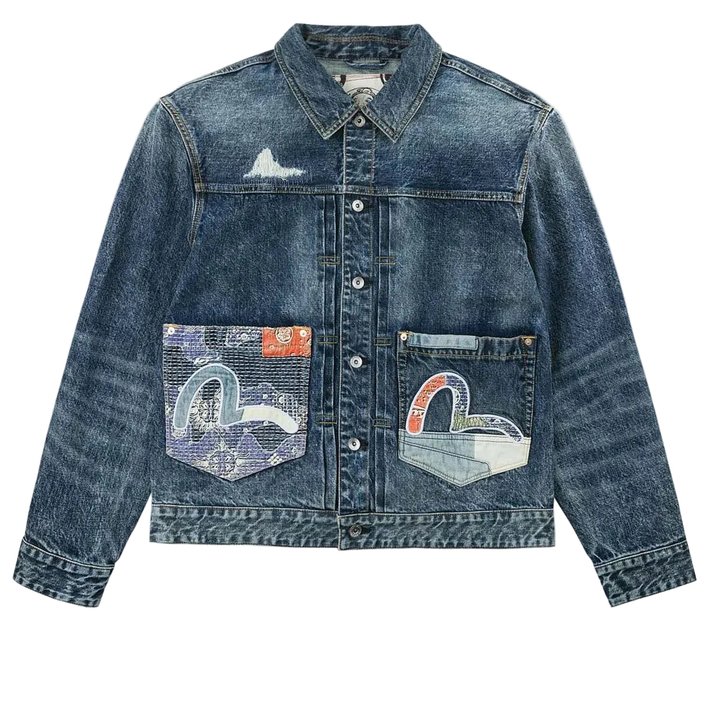 Boro Seagull Patch Pocket Denim Jacket / EVISU