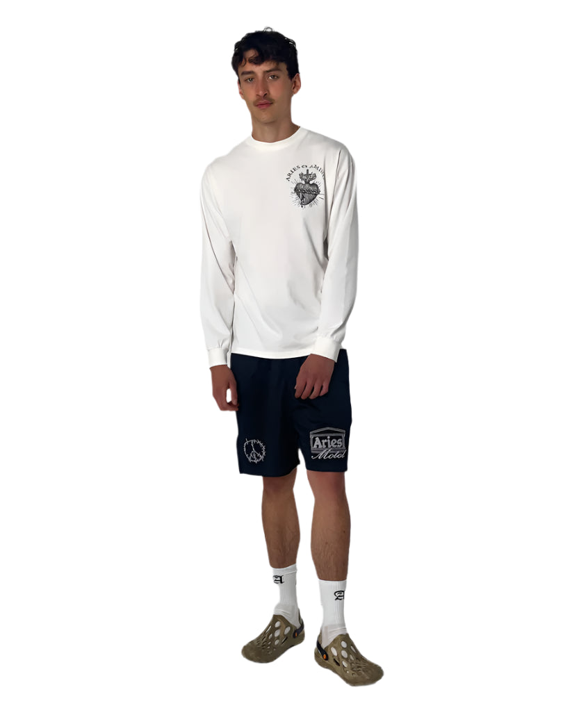 Faded Aries Ex Amino LS Tee / ARIES / OFF WHITE