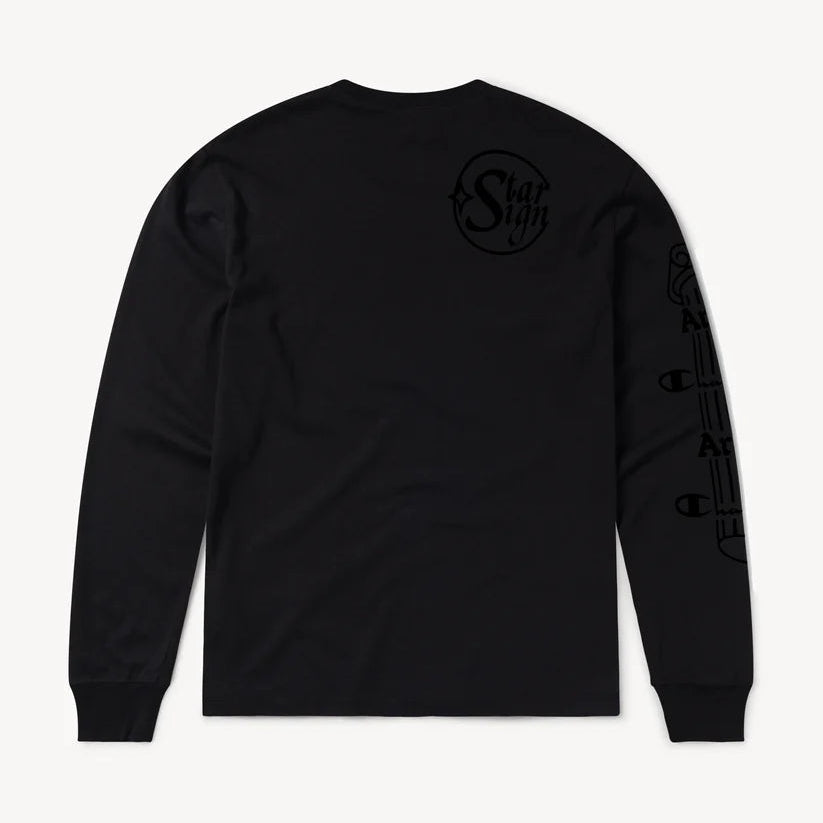 Aries x Champion Stars LS Tee / black