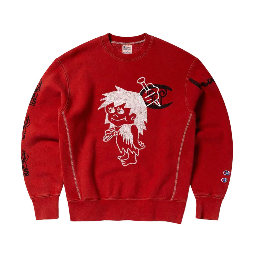 Aries x Champion Worry Sweat / red