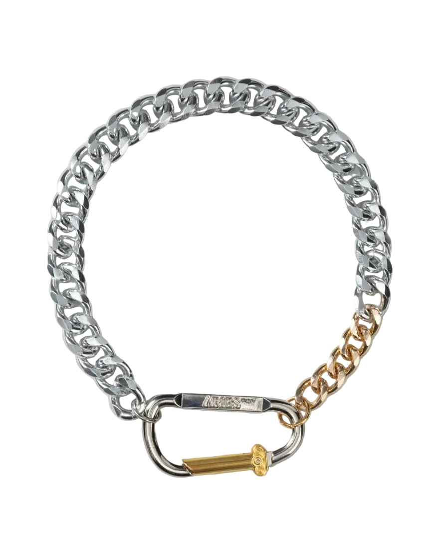 COLUMN CARABINER SILVER NECKLACE / ARIES