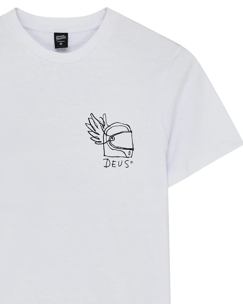 HARAJUKU HELMET TEE / deus ex machina / white