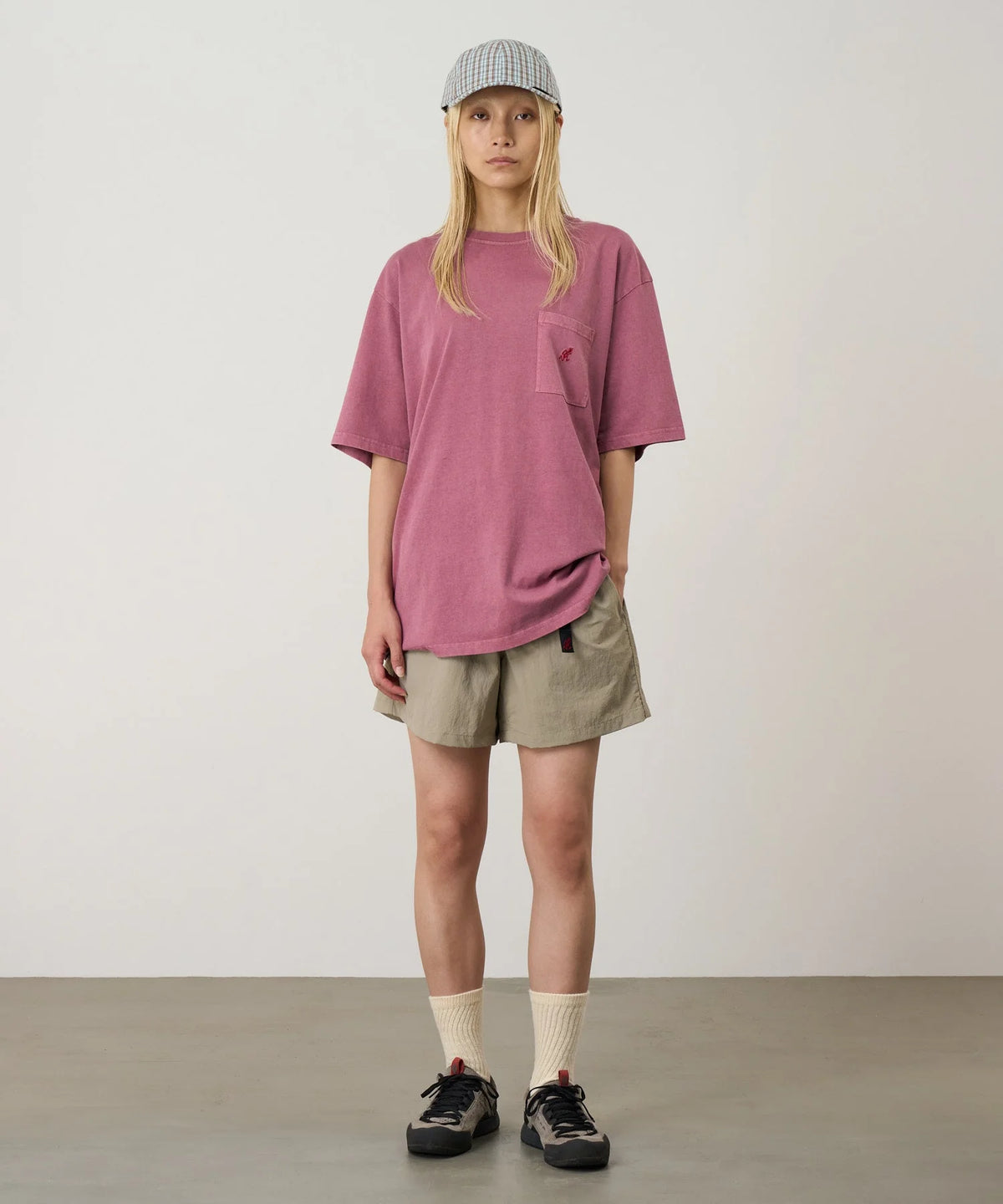 Gramicci Pigment Dyed One Point Tee / RED PIGMENT
