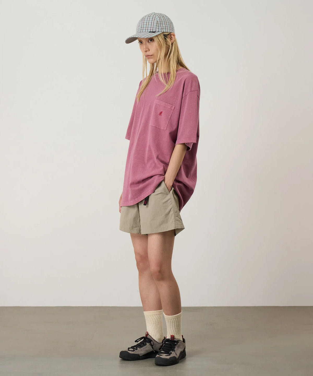 Gramicci Pigment Dyed One Point Tee / RED PIGMENT