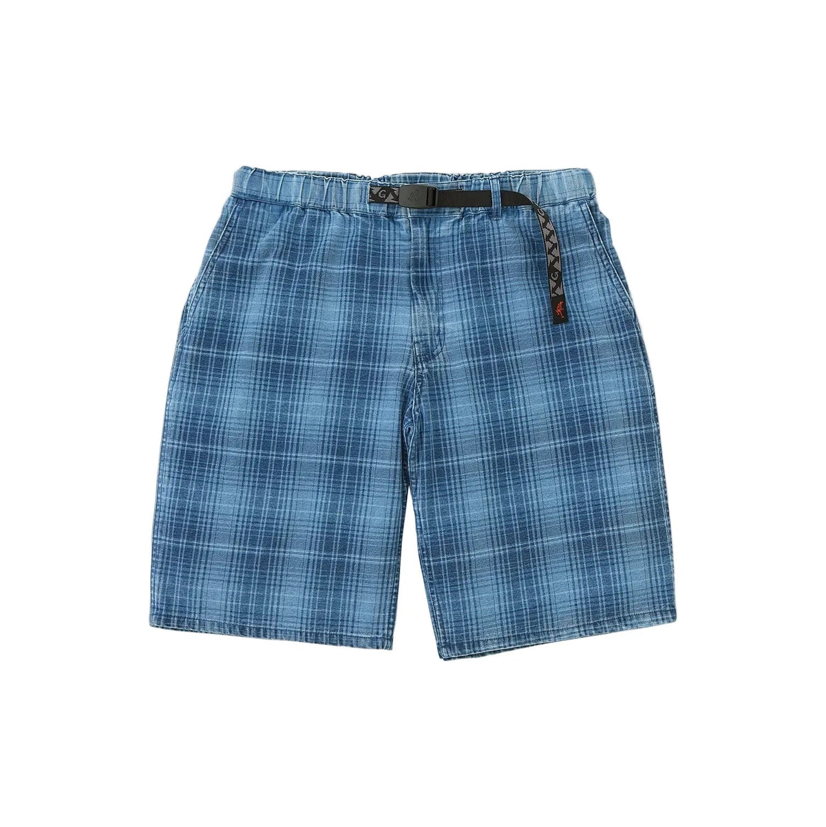 LAGOON SHORT DENIM PLAID / gramicci /Indigo Checkered Plaid
