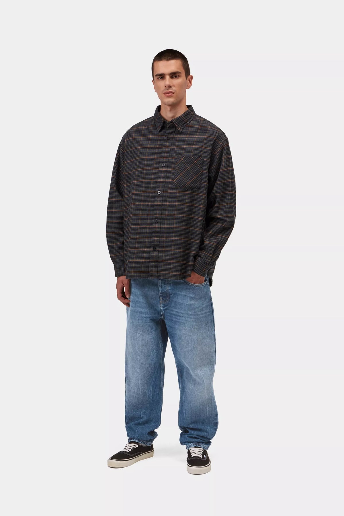 Newel Pant / carhartt wip / Blue, Marble used wash
