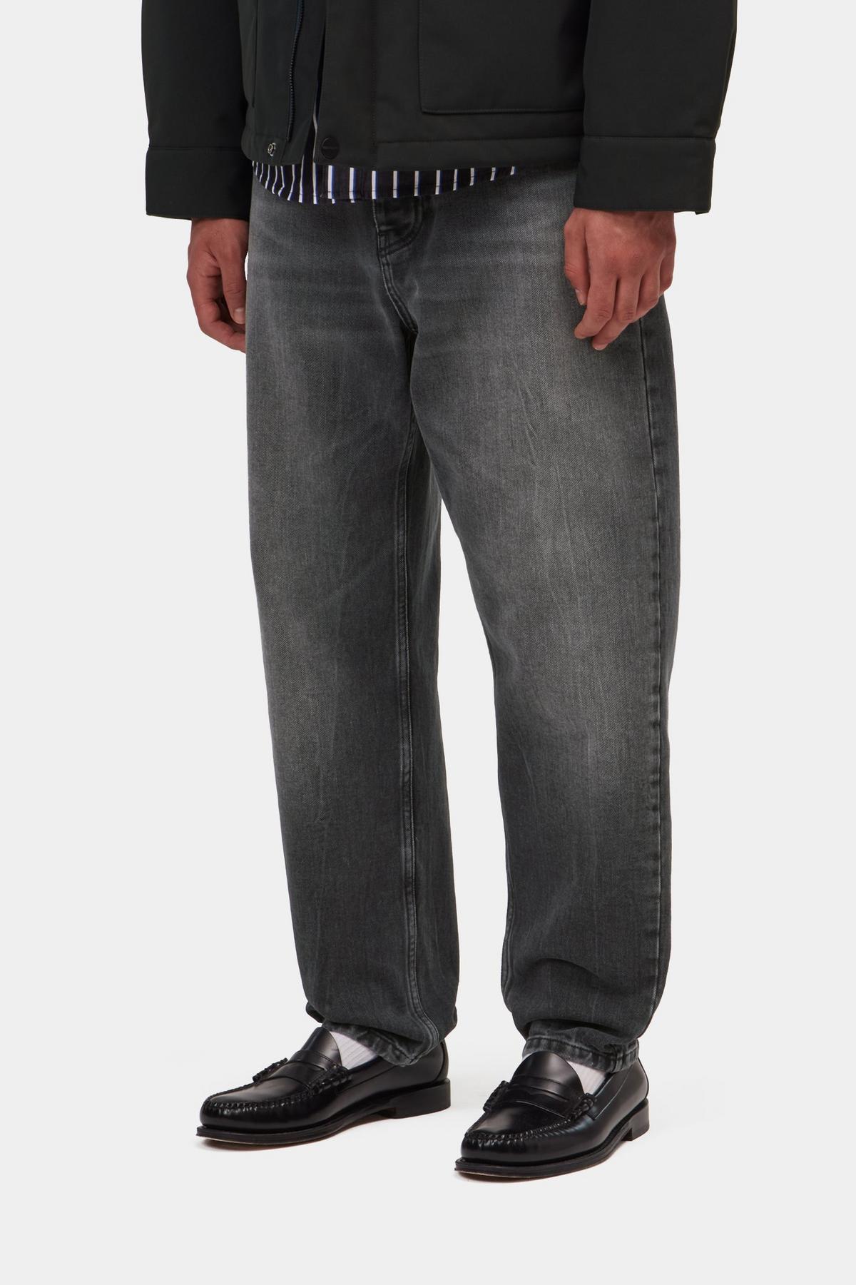 Newel Pant / CARHARTT WIP / Black, marble used wash
