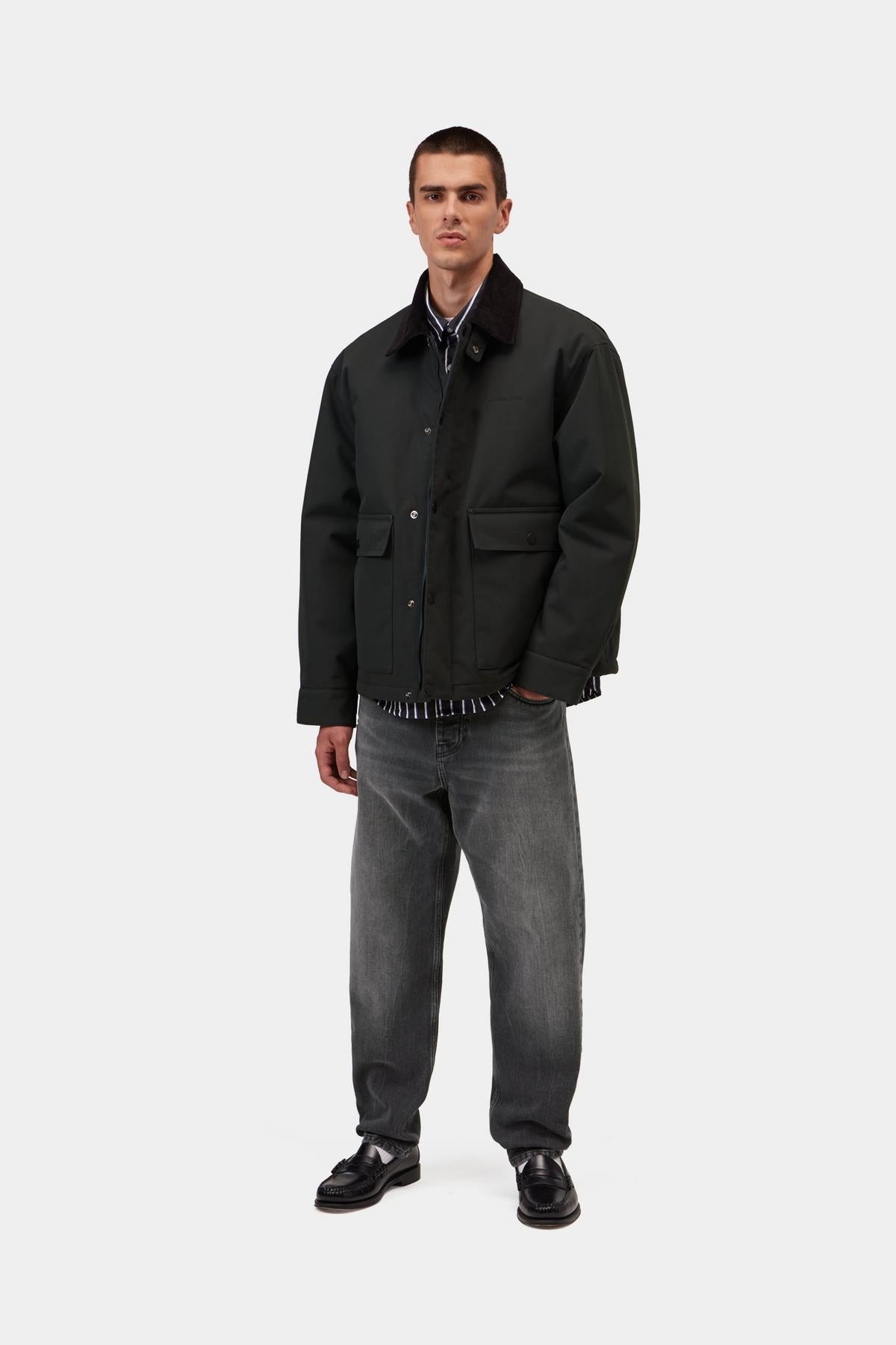 Newel Pant / CARHARTT WIP / Black, marble used wash