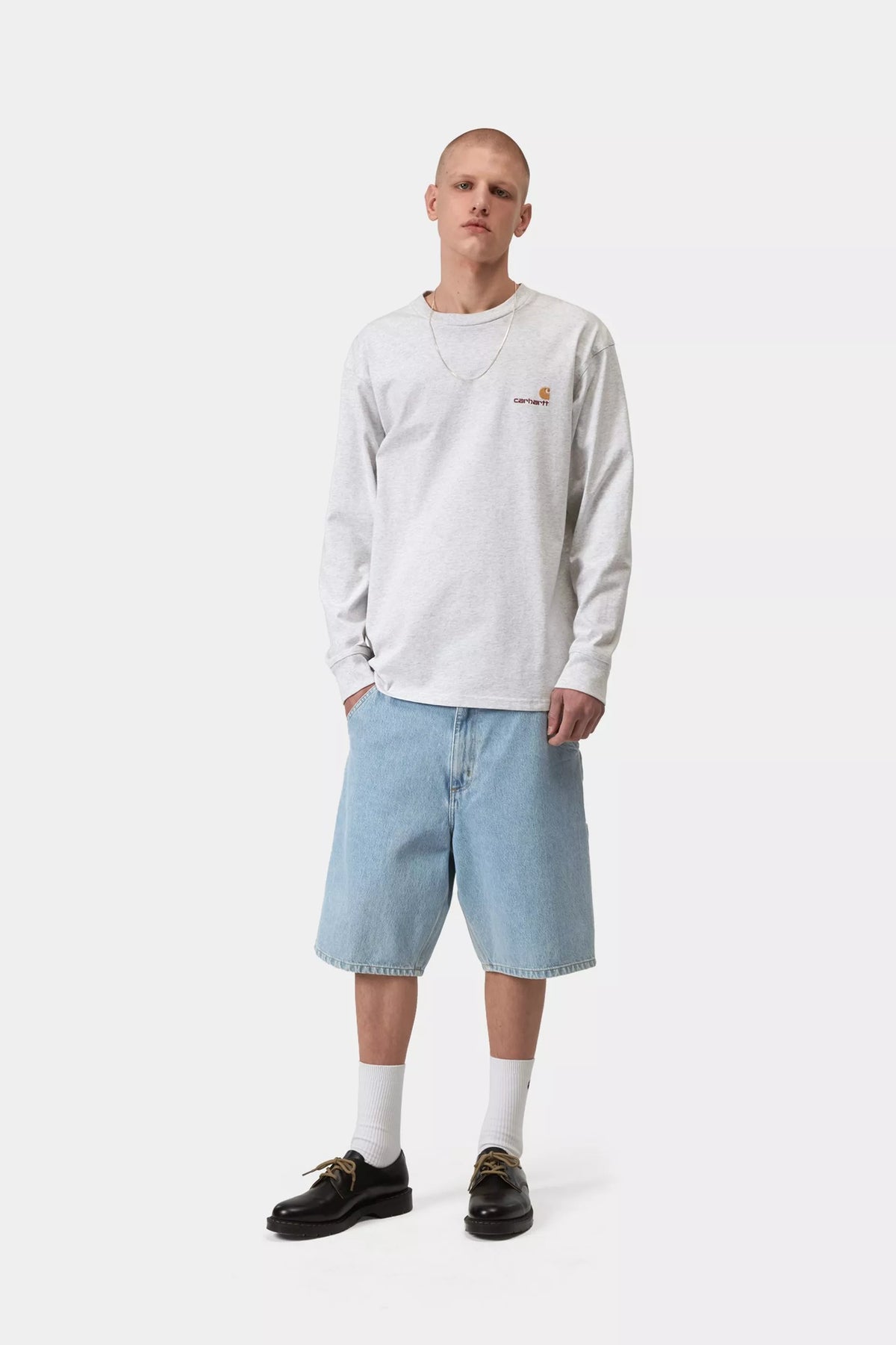 Single Knee Short / CARHARTT WIP / Blue Heavy stone bleached