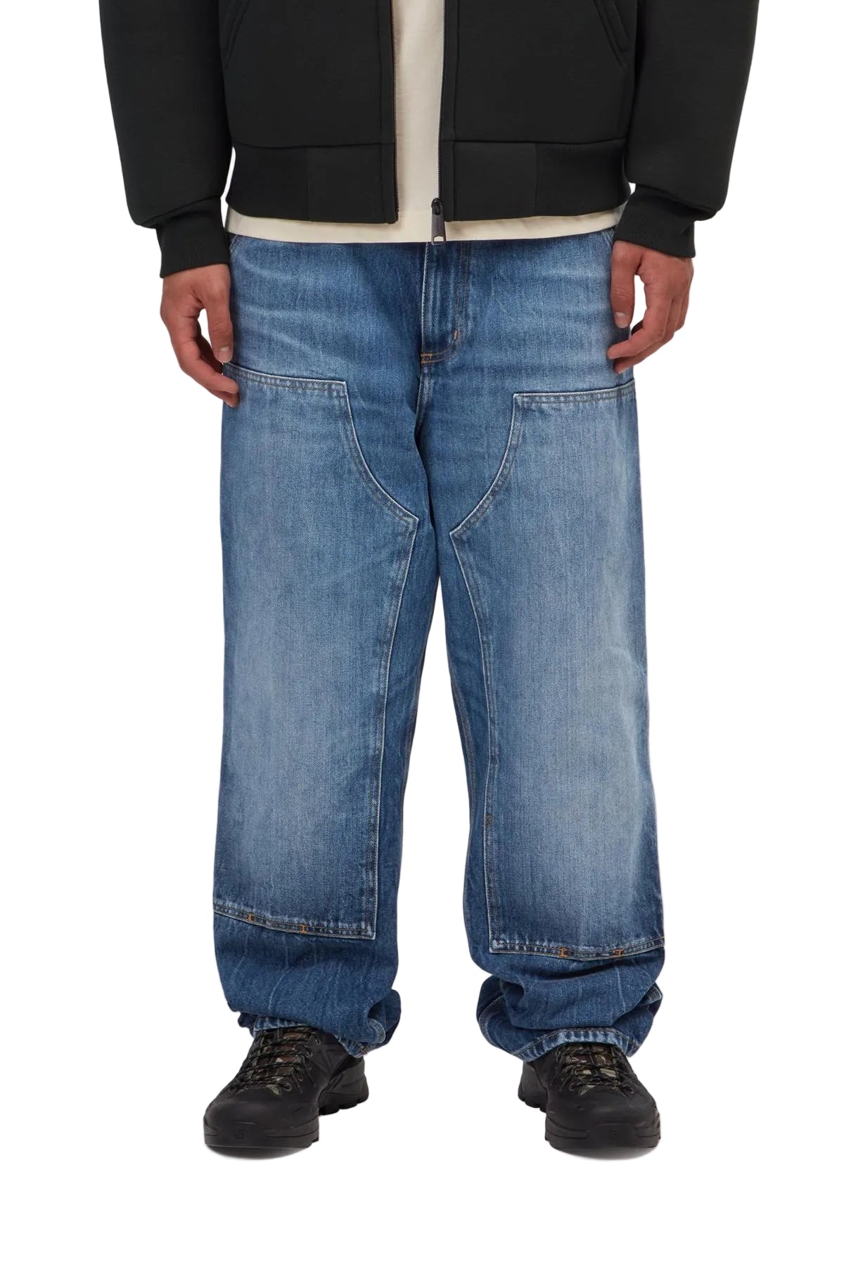 Double Knee Pant / CARHARTT WIP / Blue marble used wash