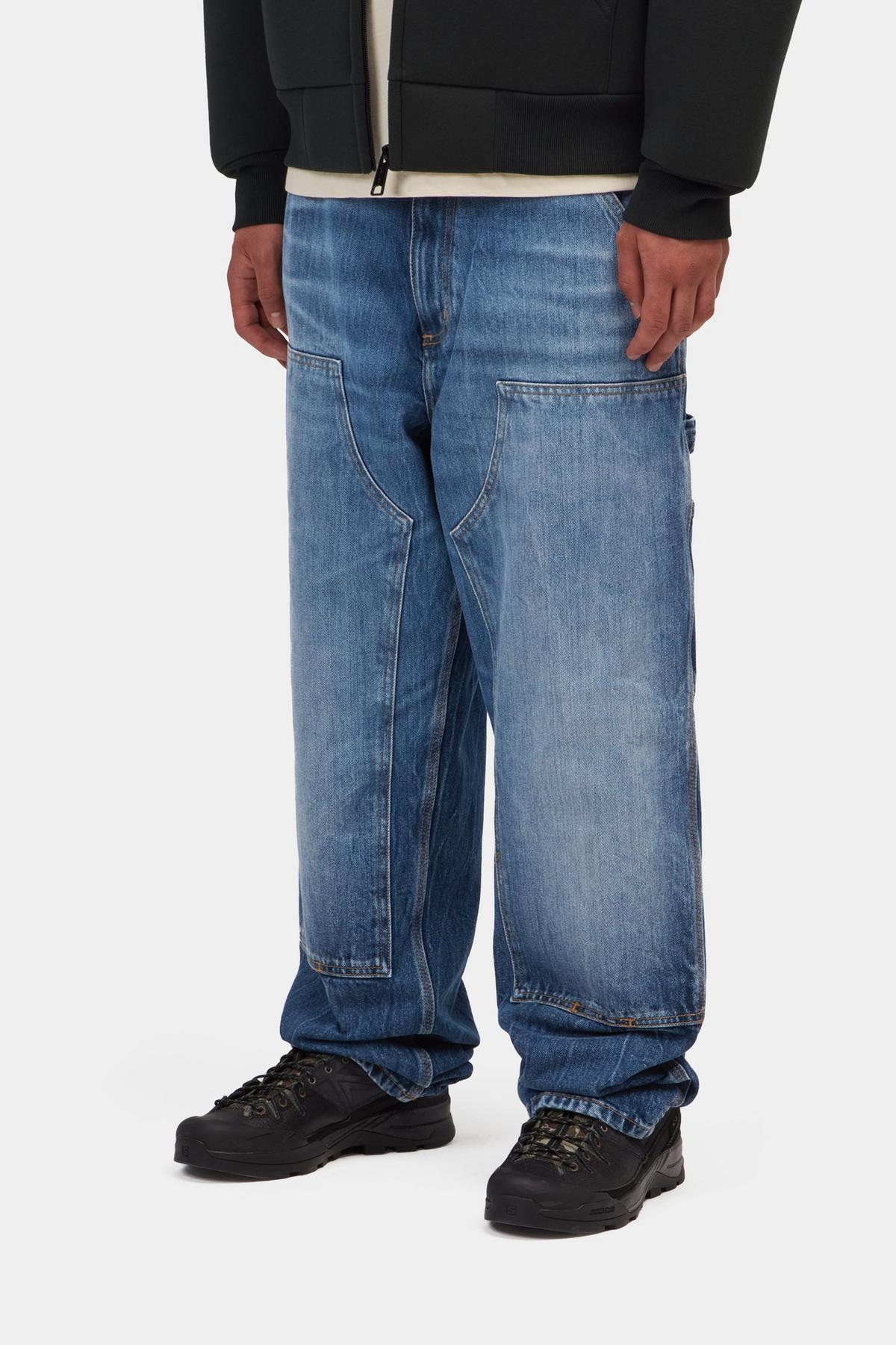Double Knee Pant / CARHARTT WIP / Blue marble used wash