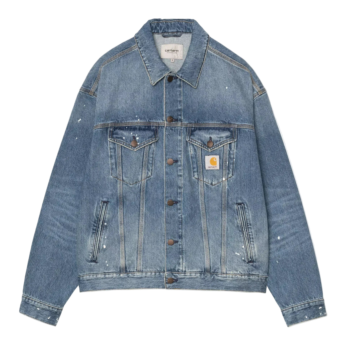 Helston Jacket / carhartt wip / Blue, Destroy wash, splatter