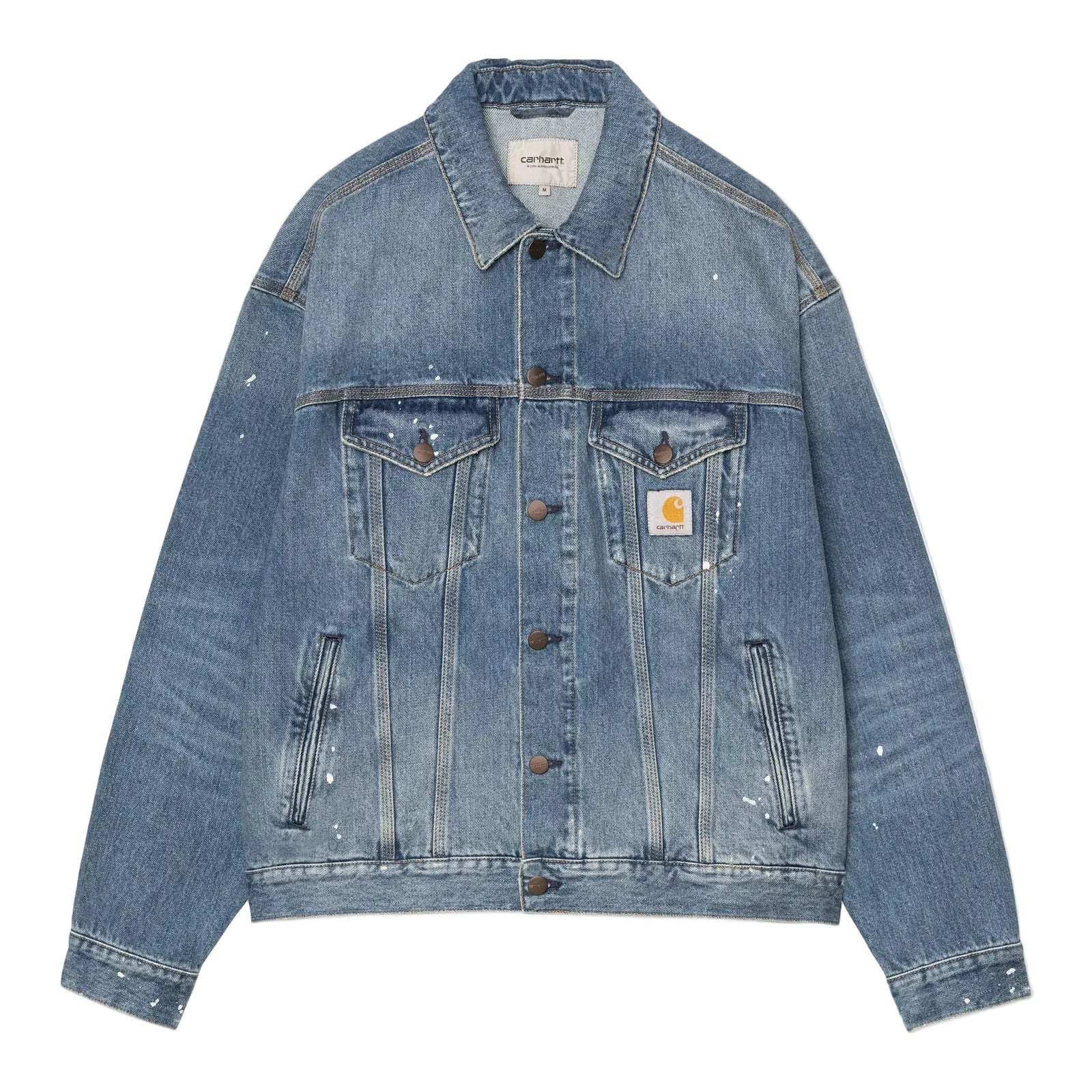 Helston Jacket / carhartt wip / Blue, Destroy wash, splatter