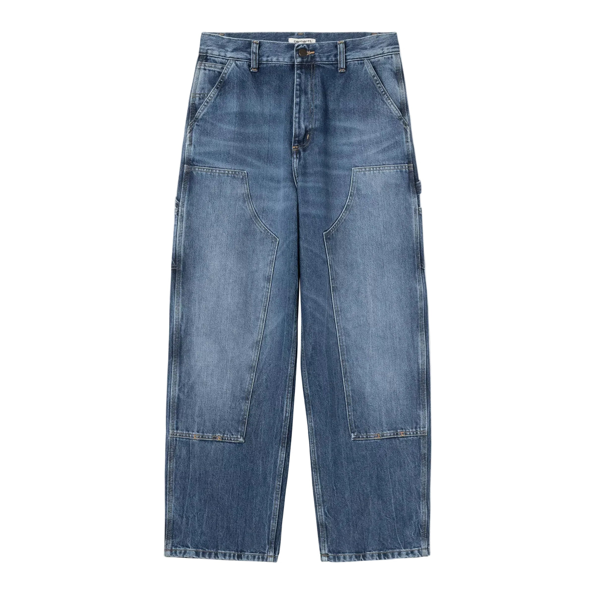 Women's Brandon Double Knee Pant / CARHARTT WIP / Blue, Marble used wash