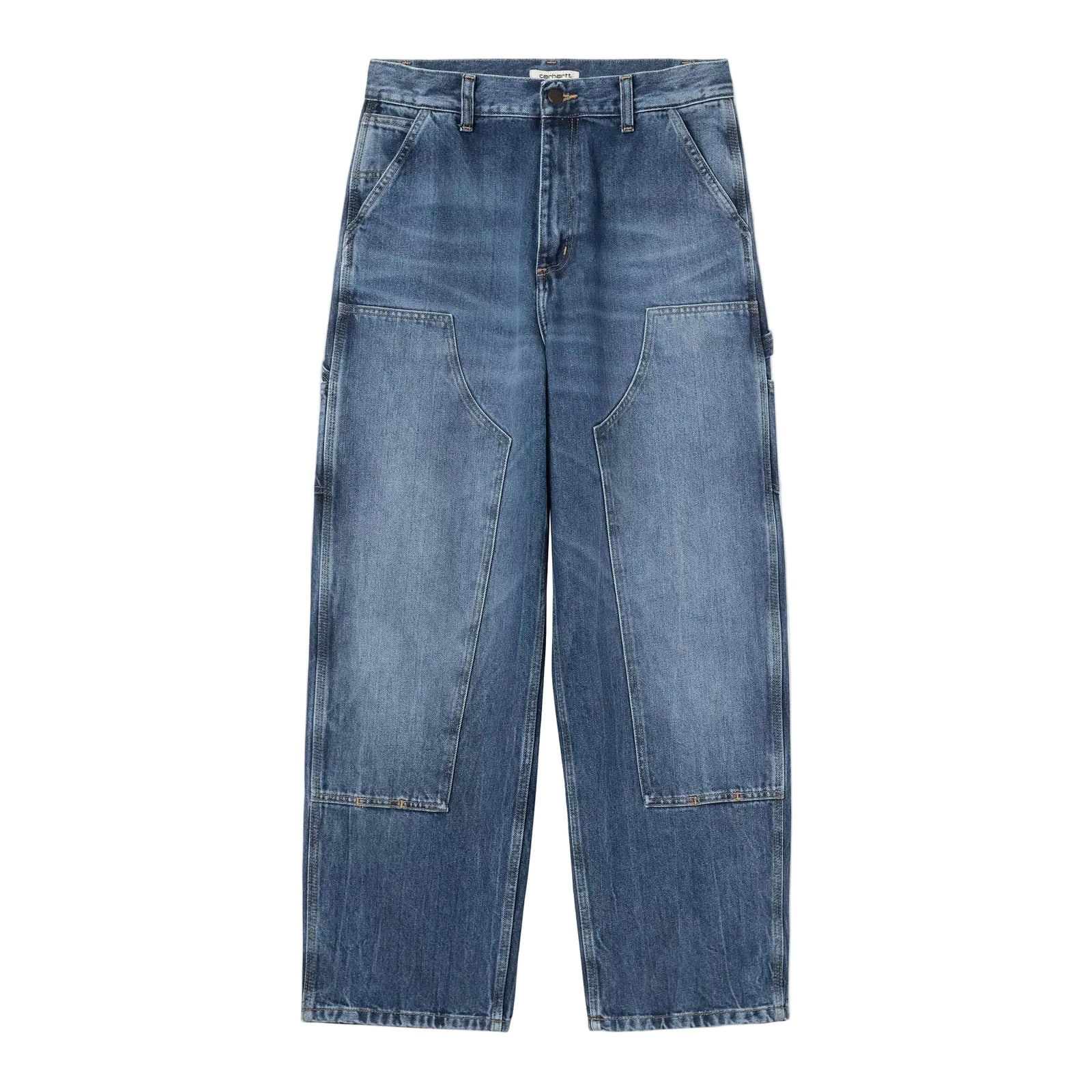 Women's Brandon Double Knee Pant / CARHARTT WIP / Blue, Marble used wash