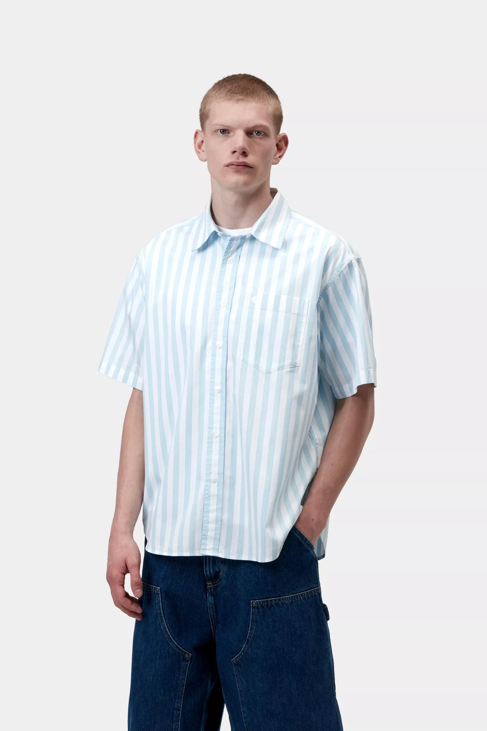 S/S Royce Shirt / carhartt wip / Royce Stripe, Icaria / White