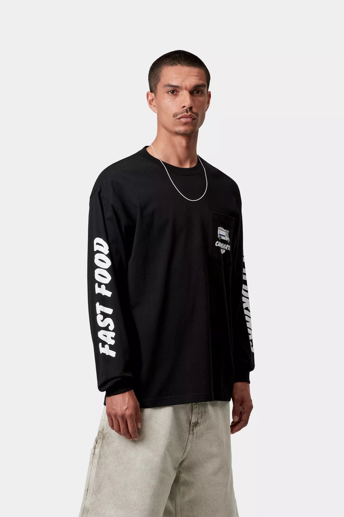 L/S Cold Drinks T-Shirt / CARHARTT WIP / BLACK