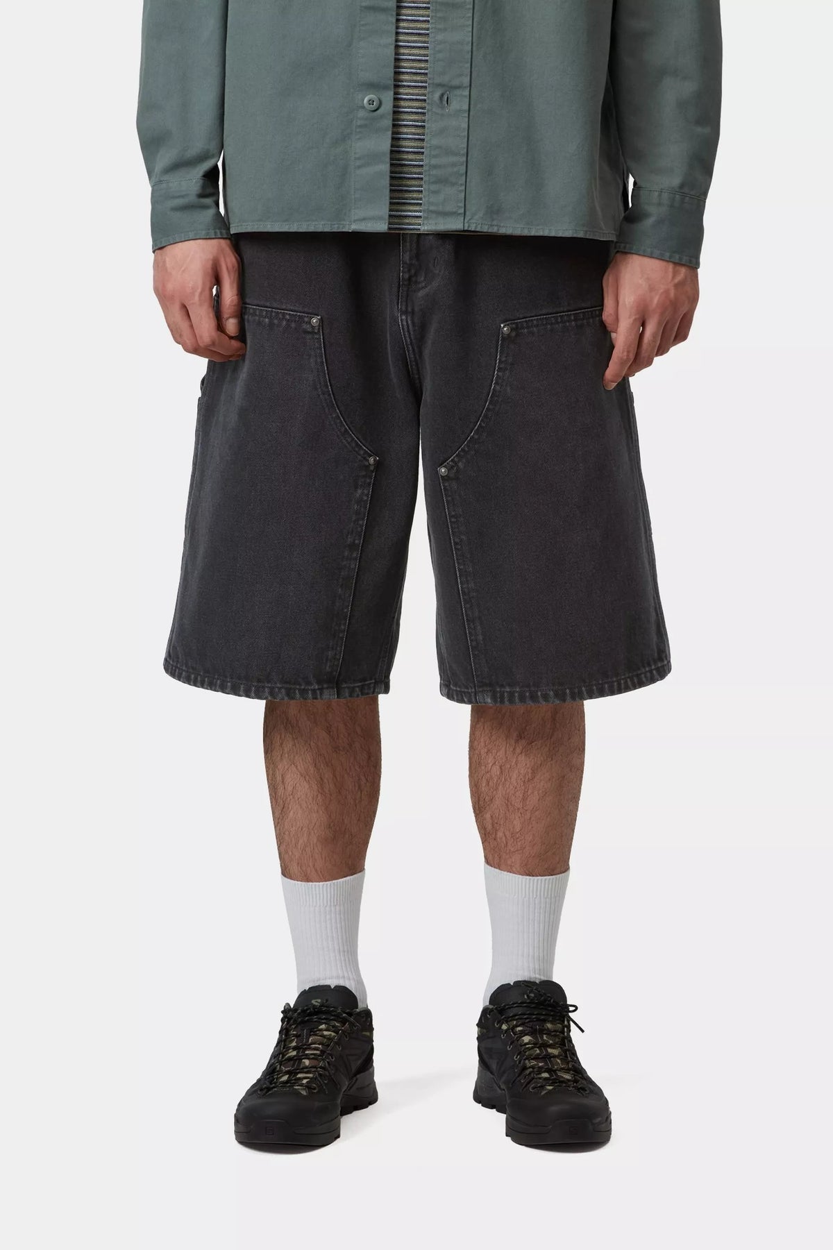 OG Double Knee Short / CARHARTT WIP / BLACK STONE WASH