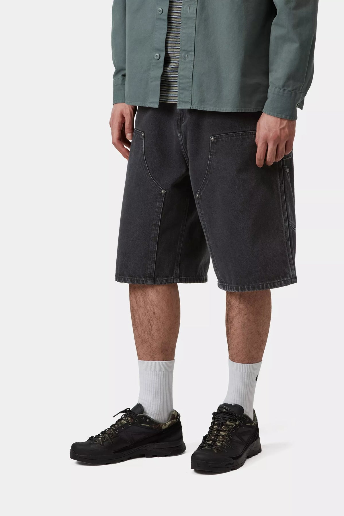 OG Double Knee Short / CARHARTT WIP / BLACK STONE WASH