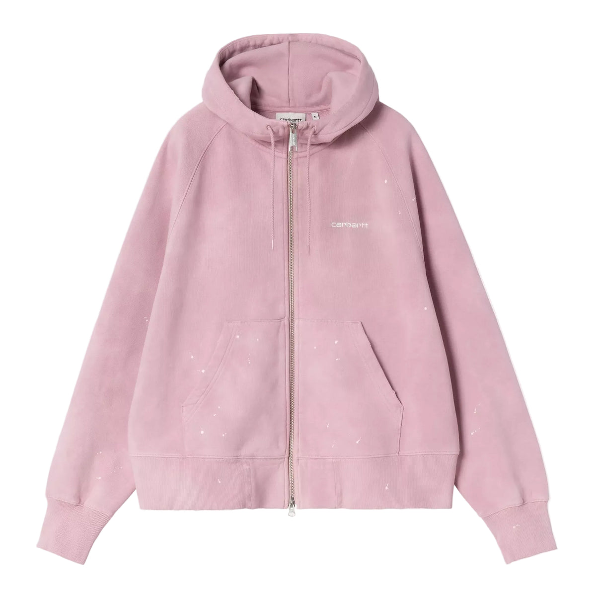 Women’s Hooded Painter Jacket / Hortensia, Destroy wash, splatter