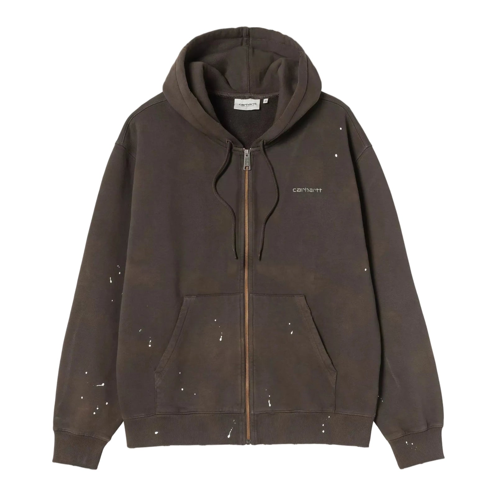 hooded painter jacket / carhartt wip / Tobacco, Destroy wash, splatter