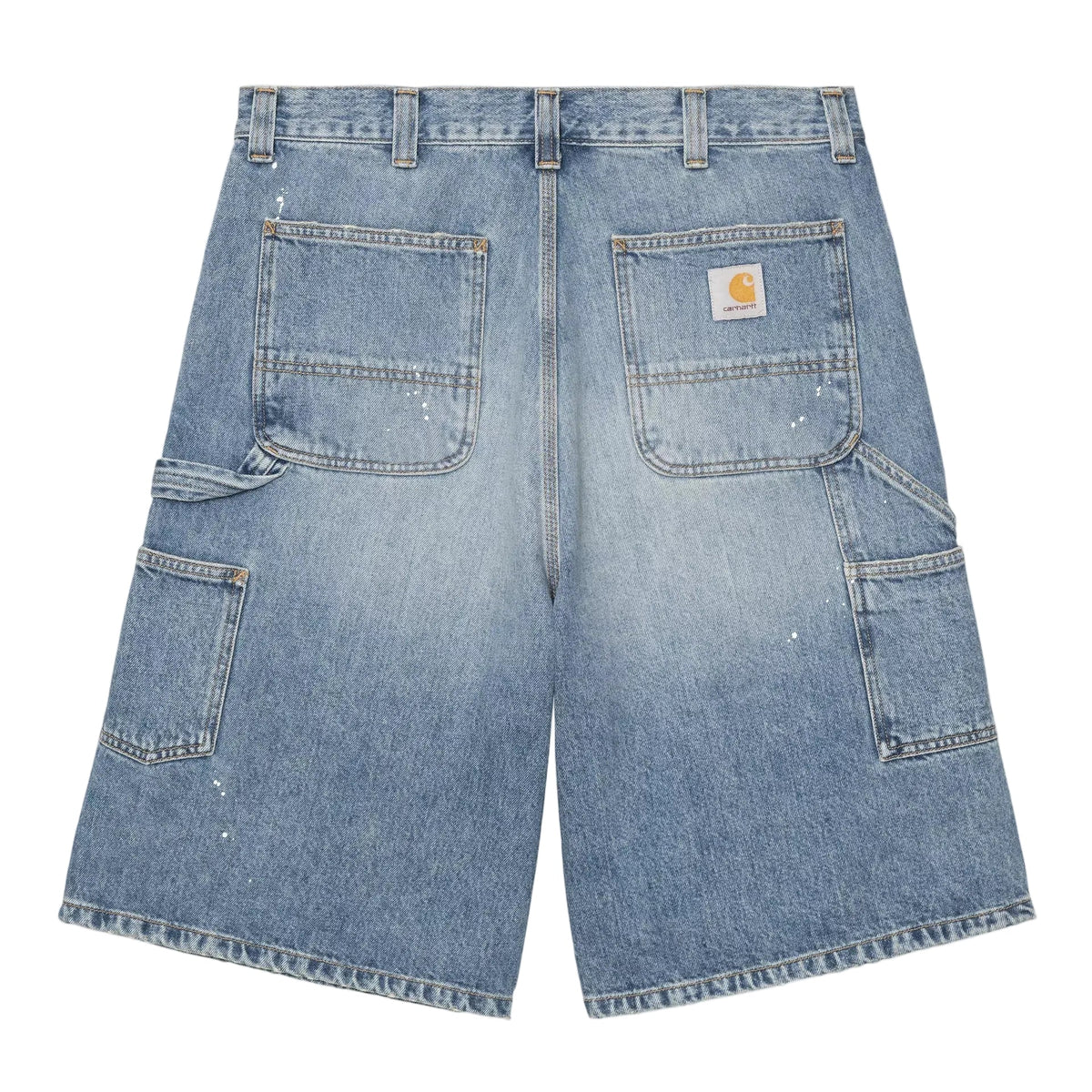 OG Single Knee Short / CARHARTT WIP / Blue, Destroy wash, splatter
