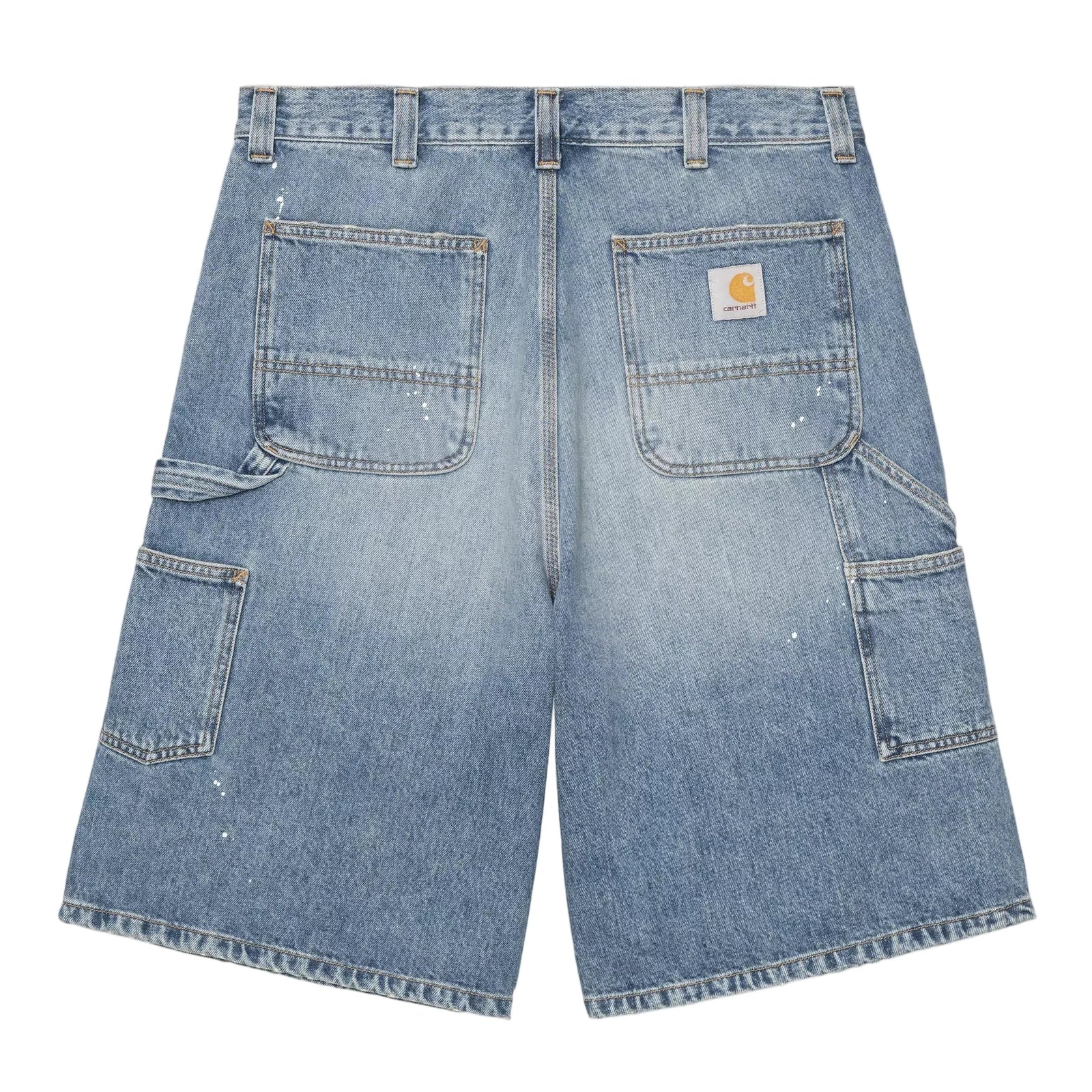 OG Single Knee Short / CARHARTT WIP / Blue, Destroy wash, splatter