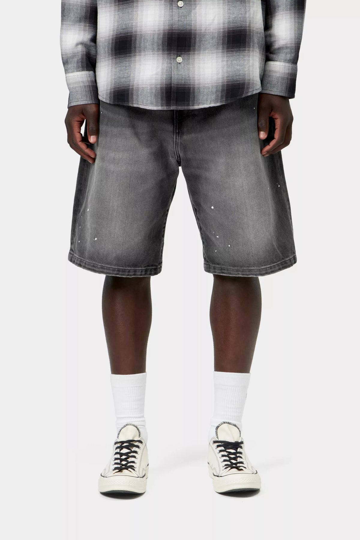 Landon Short / carhartt wip / Black, Destroy wash, splatter
