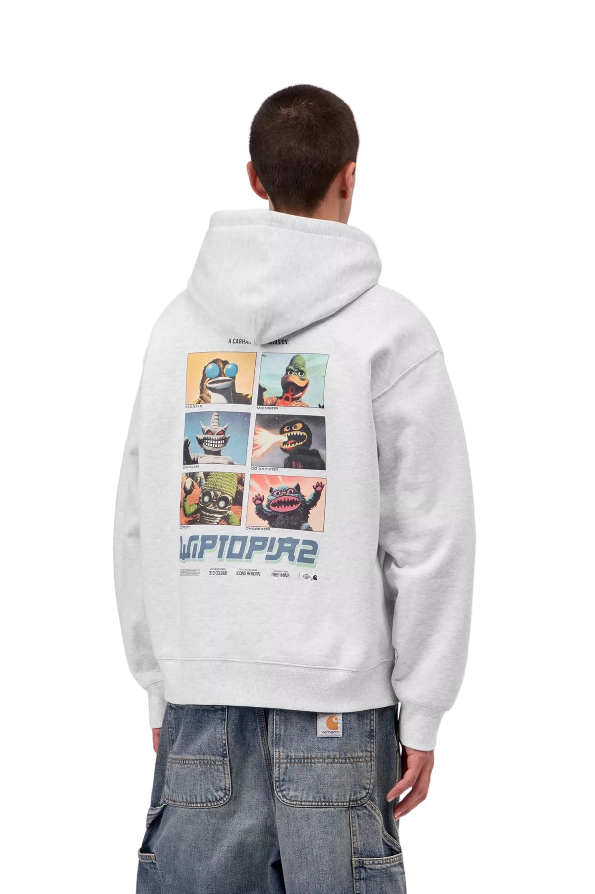 Hooded Wiptopia II Sweat Ash Heather / carhartt wip