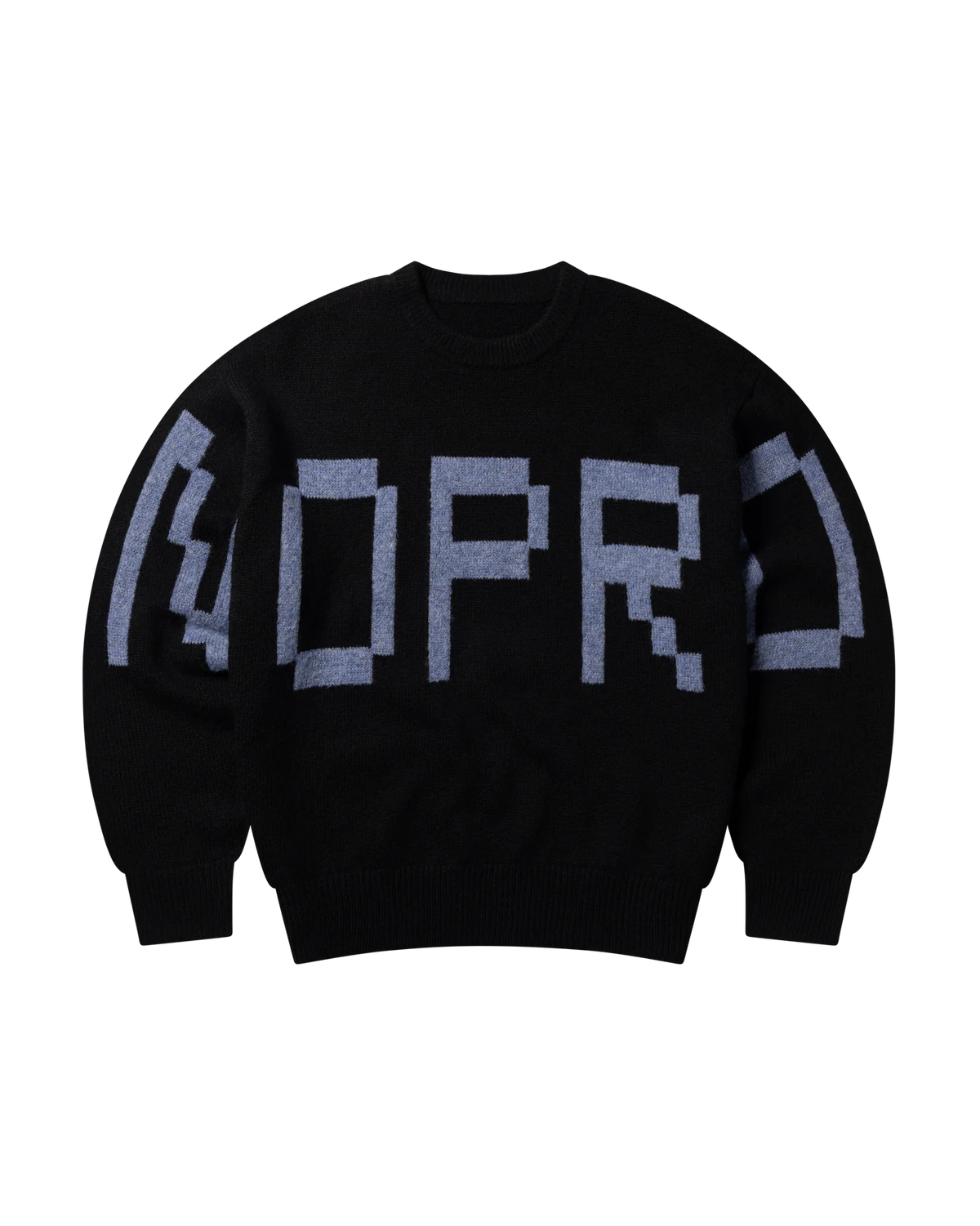 Gradient Knit Jumper / no problemo / black