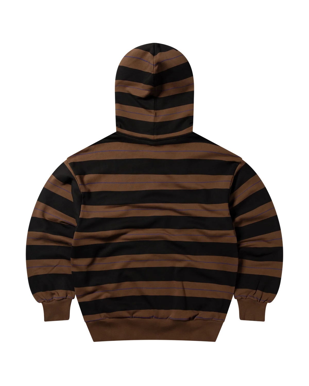 No Problemo Striped Hoodie / BROWN