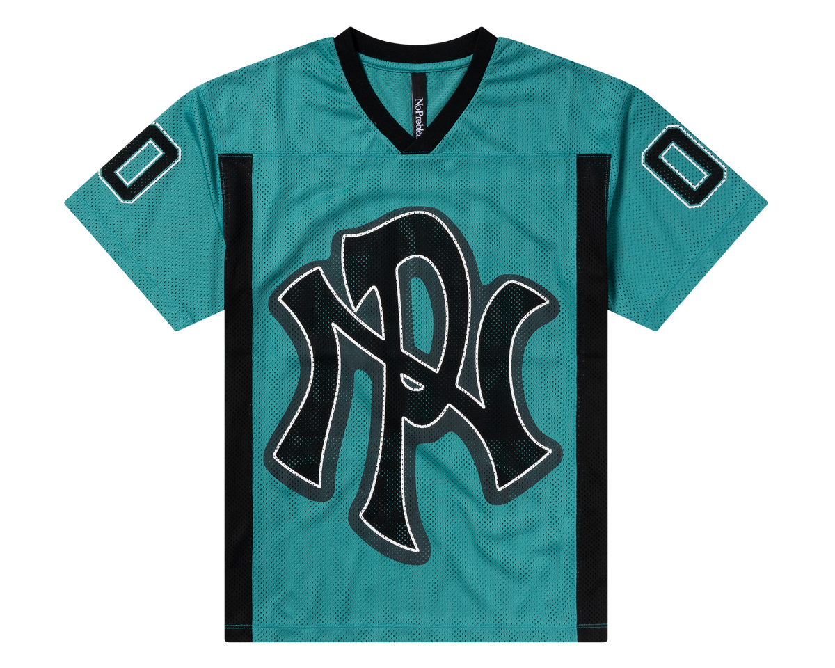 NYP SPORTS POLY SS JERSEY / no problemo / aqua