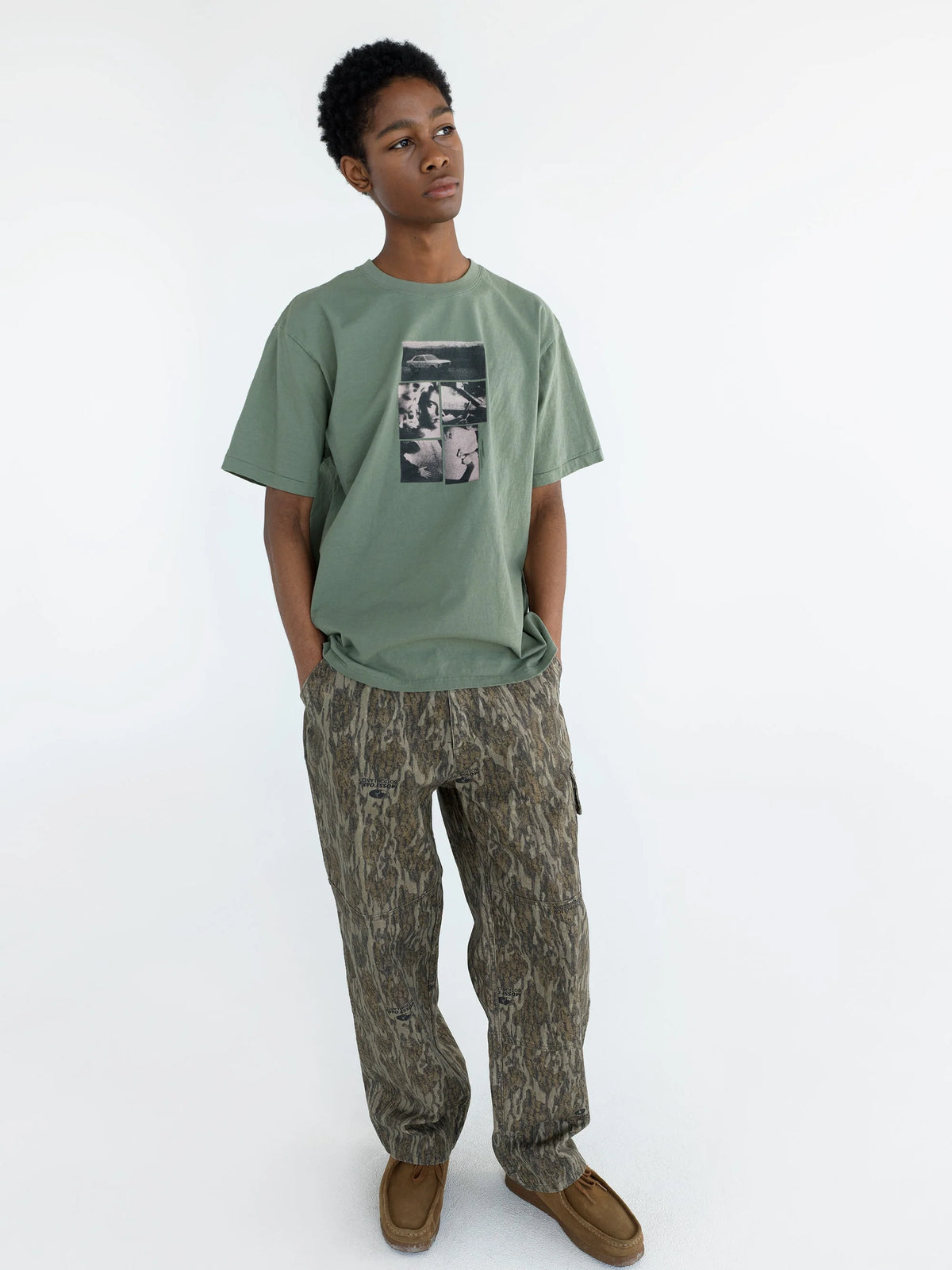 Scenes Tee Sage Green / THISISNEVERTHAT