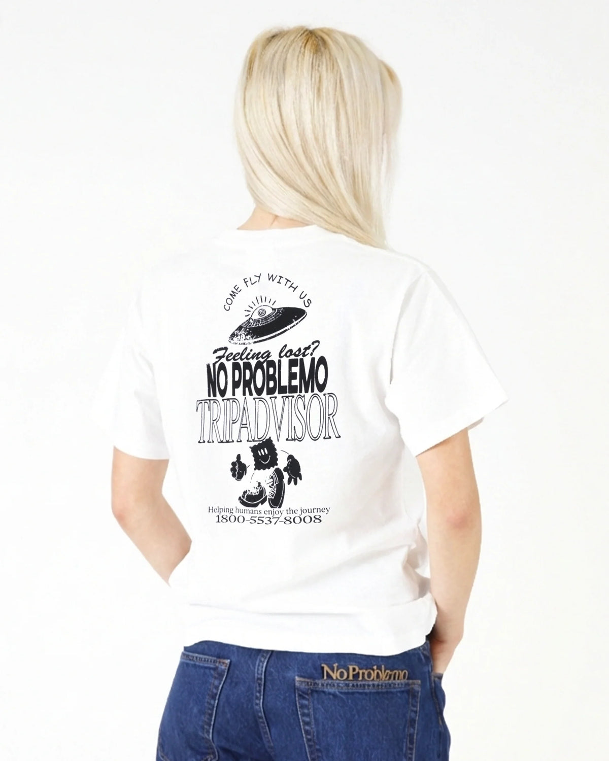 trip advisor ss tee / no problemo / white