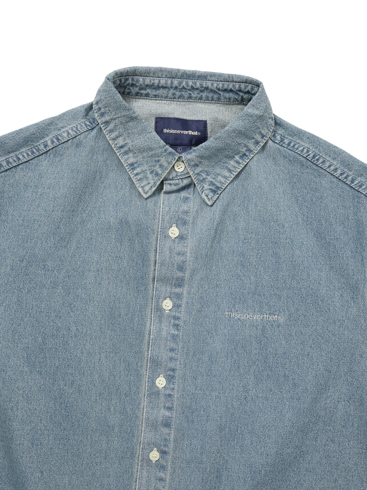 Washed Denim S/S Shirt Washed Blue / thisisneverthat