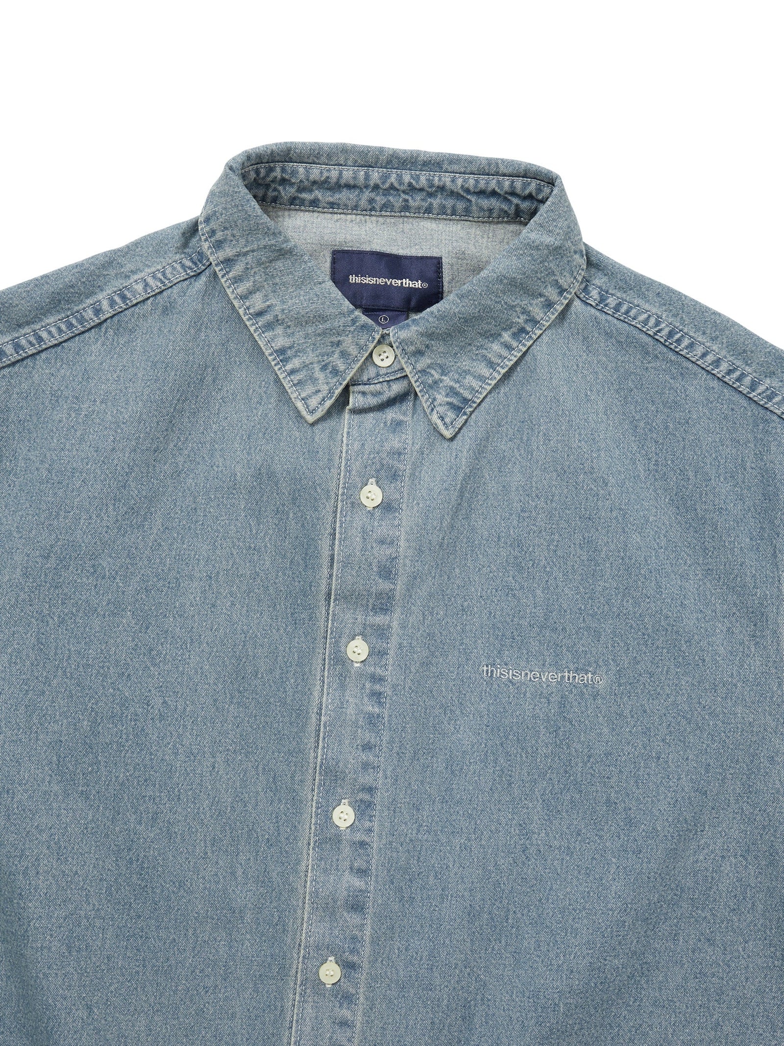 Washed Denim S/S Shirt Washed Blue / thisisneverthat