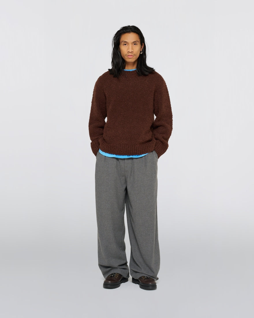 Dun Textured Sweater / EDWIN / Rum Raisin