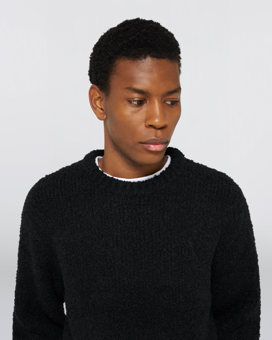 Dun Textured Sweater / EDWIN / BLACK