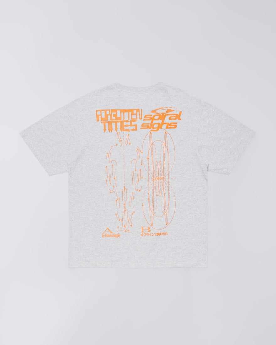 Spiral Sighs T-Shirt / EDWIN / Grey Marl