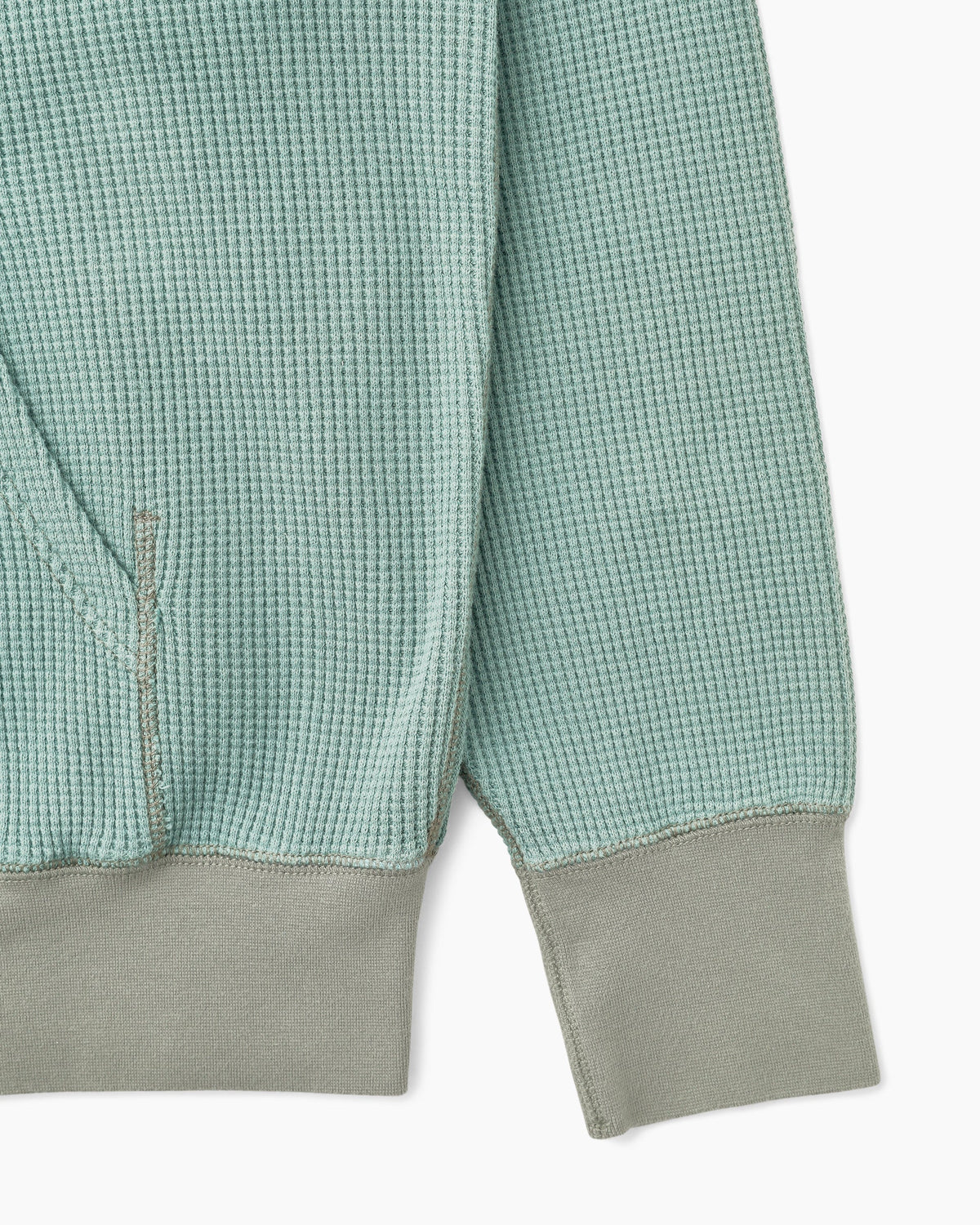 Khakis Waffle Full Zip Hoodie Dusty Teal / khakis 2020