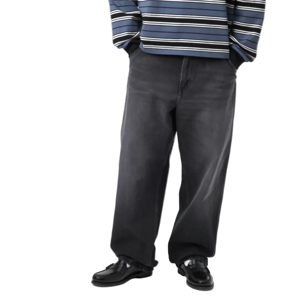 Single Knee Pant / carhartt wip / Black, Marble used wash