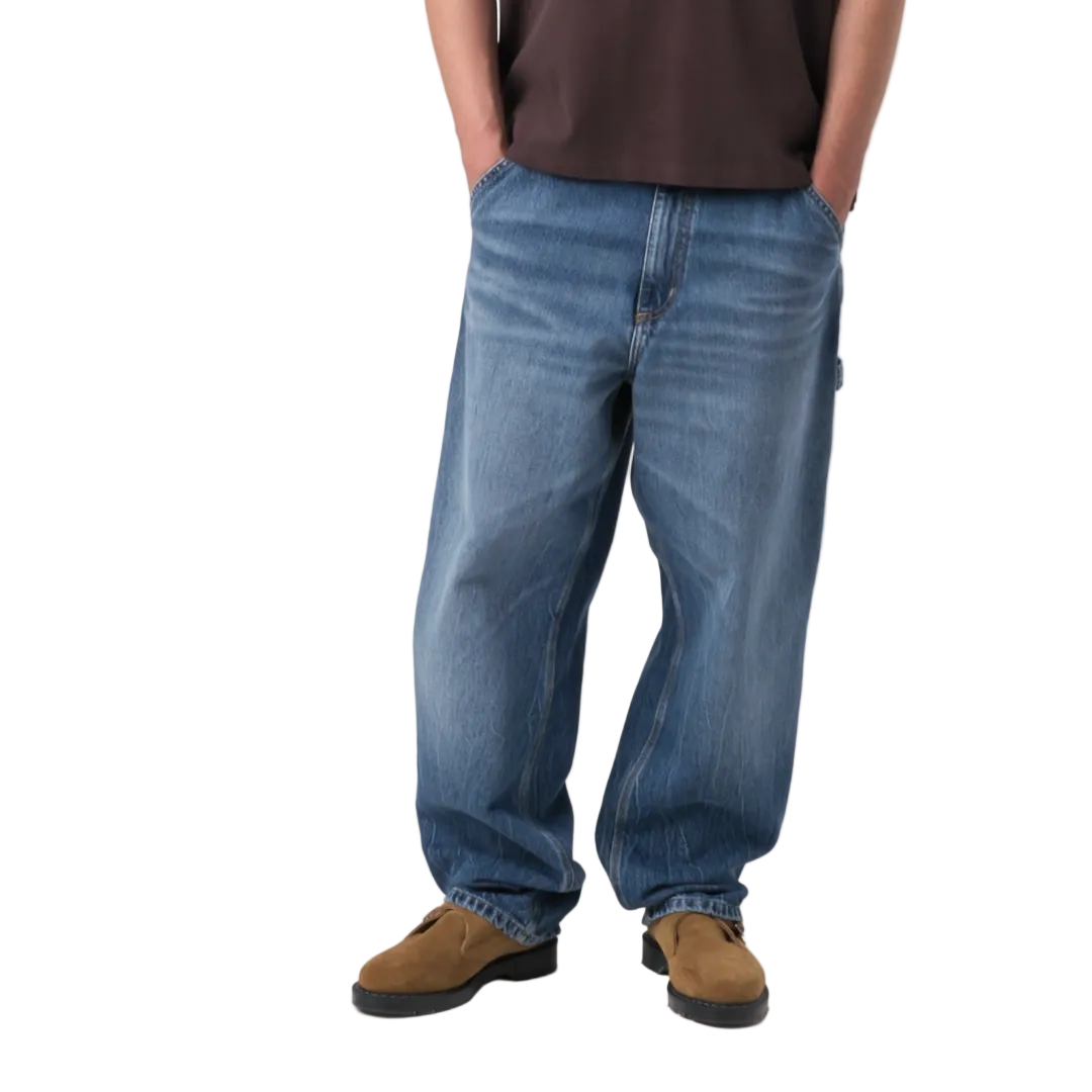 Single Knee Pant / carhartt wip / Blue, Marble used wash