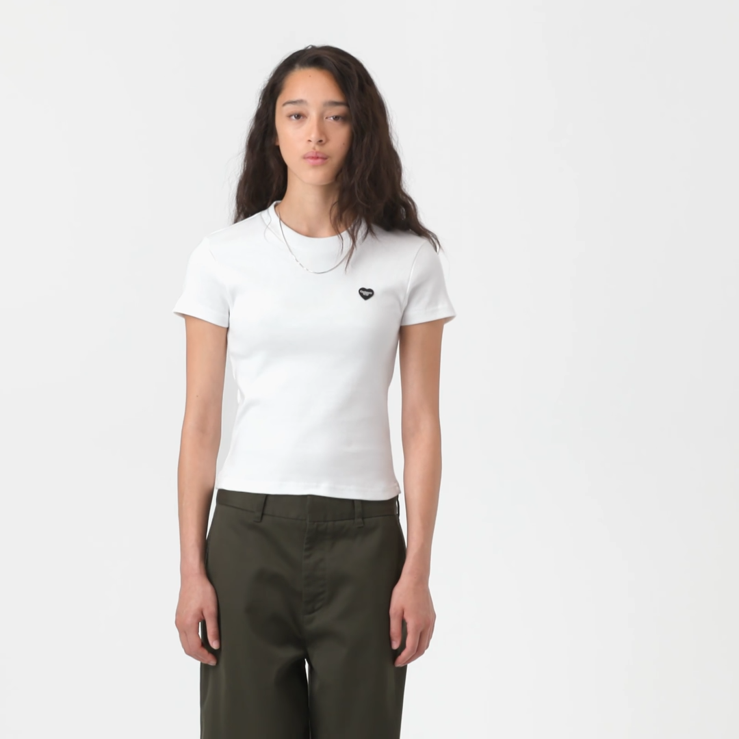 W' S/S Small Heart Patch T-Shirt White  / carhartt wip